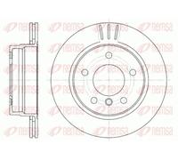 2x Brake disc Rear Axle Vented 6458.10 REMSA for BMW 3 Touring 3 3 Coupe