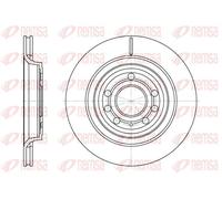 2x Brake disc Rear Axle Vented 6686.10 REMSA for SAAB FIAT OPEL CADILLAC