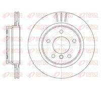 2x Brake disc Rear Axle Vented 6722.10 REMSA for BMW 3 3 Coupe 3 Touring