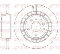 2x Brake disc Rear Axle Vented 6861.10 REMSA for SAAB 9-5 9-5 Estate