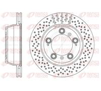 2x Brake disc Rear Axle Vented 6941.10 REMSA for PORSCHE BOXSTER Spyder 911