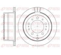 2x Brake disc Rear Axle Vented 6948.10 REMSA for TOYOTA LEXUS