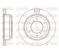 2x Brake disc Rear Axle Vented 6955.10 REMSA for MITSUBISHI PAJERO/SHOGUN IV