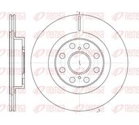 2x Brake disc Rear Axle Vented 6961.10 REMSA for TOYOTA LEXUS
