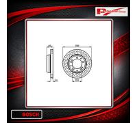 BOSCH 0986478595 Brake Disc Rear Vented Coated Braking System Fits Porsche 911