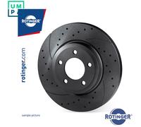 2x Brake disc Rear Axle Perforated RT 12052-GL T5 ROTINGER for FORD