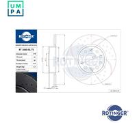 2x BRAKE DISC RT 1660-GL T5 FOR FIAT 55280444/60384 1.6L 4cyl 500X