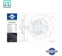 2x BRAKE DISC RT 1775-GL T5 FOR AUDI CMGB/CGLC 2.0L 4cyl A6