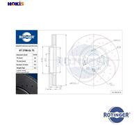 2x BRAKE DISC RT 2798-GL T5 FOR OPEL ZAFIRA/FAMILY CORSA/Hatchback/Van ASTRA
