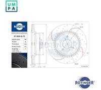 2x BRAKE DISC RT 2935-GL T5 FOR MERCEDES-BENZ OM646.961/951 2.1L 4cyl E-CLASS