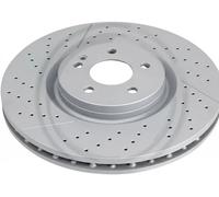 2x Brake disc slotted/perforated 18601 A.B.S. for MERCEDES-BENZ CLA Coupe