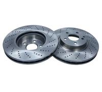 2x Brake disc slotted/perforated 19-2687 MAXGEAR for MERCEDES-BENZ C-CLASS