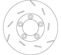 2x Brake disc slotted/perforated DF6321S TRW for PORSCHE PANAMERA