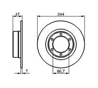 2x Brake disc solid 0 986 478 050 BOSCH for CITROËN 2 CV DYANE AMI AMI Break