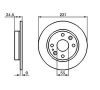 2x Brake disc solid 0 986 478 242 BOSCH for MAZDA 323 S Mk IV 323 F Mk IV MX-5
