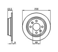 2x Brake disc solid 0 986 478 374 BOSCH for SAAB 900 Combi Coupe 900 9000