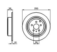 2x Brake disc solid 0 986 478 435 BOSCH for PEUGEOT FIAT CITROËN