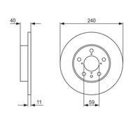 2x Brake disc solid 0 986 478 444 BOSCH for ALFA ROMEO GTV SPIDER