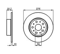 2x Brake disc solid 0 986 478 463 BOSCH for ALFA ROMEO 166