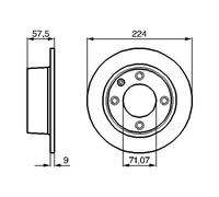 2x Brake disc solid 0 986 478 604 BOSCH for CITROËN XANTIA