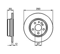 2x Brake disc solid 0 986 478 607 BOSCH for MERCEDES-BENZ S-CLASS
