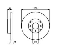 2x Brake disc solid 0 986 478 880 BOSCH for OPEL ASTRA G Hatchback
