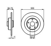 2x Brake disc solid 0 986 479 083 BOSCH for RENAULT VEL SATIS ESPACE Mk IV