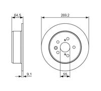 BOSCH 0 986 479 336 Brake disc