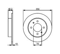 Bosch Brake Disc 0 986 479 484 - Rear Solid 257.9 mm - Pair