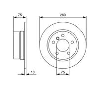 2x Brake disc solid 0 986 479 494 BOSCH for BMW Z4 Roadster