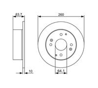 2x Brake disc solid 0 986 479 504 BOSCH for HONDA ACCORD VI