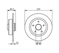 2x Brake disc solid 0 986 479 607 BOSCH for RENAULT MEGANE II SCÉNIC II