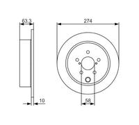 2x Brake Discs Pair Solid fits SUBARU XV GPD 2.0D Rear 12 to 17 EE20Z 274mm Set
