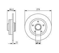 Bosch BD1519 Brake discs - ECE-R90 certified - 1 set of 2 discs