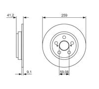 Bosch BD1596 Brake discs - ECE-R90 certified - 1 set of 2 discs