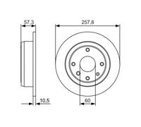 Rear Brake Disc Chevrolet Daewoo:NUBIRA,LACETTI,OPTRA 96549630 96549630 96549630