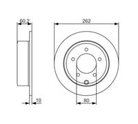 Bosch 0986479A39 Brake Disc Single 60 mm 515515AA 8A1143 8A11431