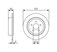 2x Brake disc solid 0 986 479 A79 BOSCH for CHRYSLER DODGE