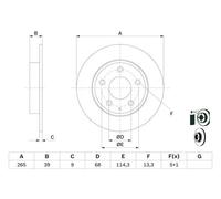 BOSCH 0 986 479 E54 Brake disc