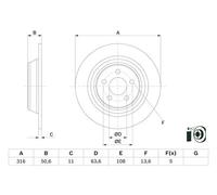 2x Brake disc solid 0 986 479 E82 BOSCH
