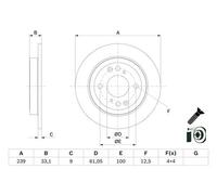 BOSCH 0 986 479 E95 Brake disc