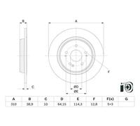 BOSCH 0 986 479 G18 Brake disc