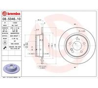 2x Brake disc solid 08.5346.10 BREMBO for MERCEDES-BENZ SL