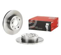 2x Brake disc solid 08.5878.10 BREMBO for DAIHATSU CHARADE Mk III CHARADE Mk IV