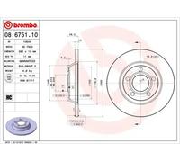 BREMBO 08.6751.10 Brake disc