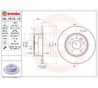 2x Brake disc solid 08.7015.10 BREMBO for OPEL VECTRA B Hatchback VECTRA B