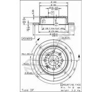 2x Brake disc solid 08.7104.75 BREMBO for HONDA CIVIC MK IV Saloon ACCORD III