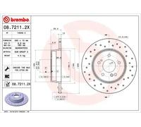 Brake disc BREMBO 08.7211.2X