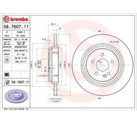 2x Brake disc solid 08.7607.11 BREMBO for MERCEDES-BENZ M-CLASS