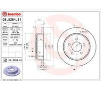 BREMBO 08.8264.81 Brake disc